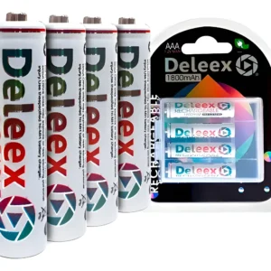 Pilas Recargable Aaa X 4 Unidades Deleex 1800mah En Blister