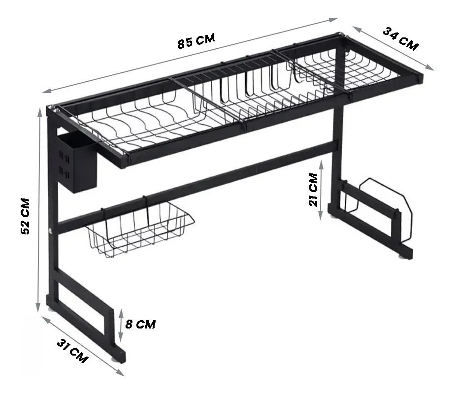 Secaplatos Escurridor Para Cocina De Aluminio Multifuncion - Imagen 2
