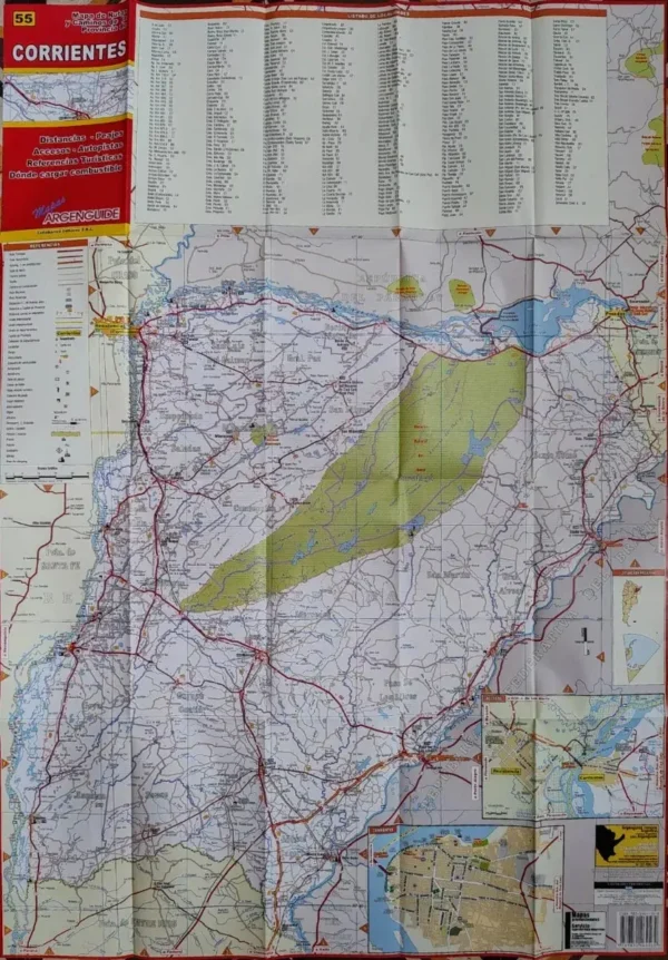Mapa De Rutas Y Caminos De La Provincia De Corrientes