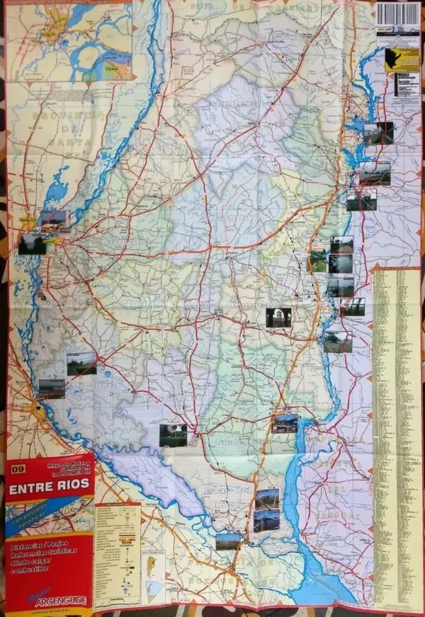 Mapa De Rutas Y Caminos De La Provincia De Entre Rios