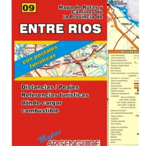 Mapa De Rutas Y Caminos De La Provincia De Entre Rios